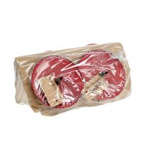 Artikel Lysestage til at klæbe rød Ø8cm 4stk