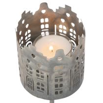 Artikel Fyrfadsstage og lysestage med spyd, husdesign, 6 cm, 2 stk.