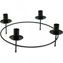 Artikel Lysring pinde lys lysestage sort Ø33,5cm H11cm 2 stk