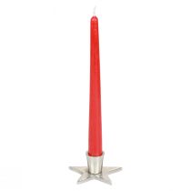 Artikel Lysestage sølv pind lysestage stjerne 8x8x4,5cm 4 stk