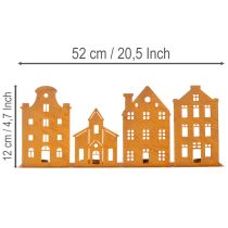 Artikel Lysestage Julelys Dekoration Huse Rust 52×12cm