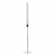 Artikel Metal lysestage sæt til koniske lys sølv Ø2,2cm H28cm 2stk