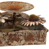 Artikel Lysestage metal hjerte med blomster fyrfadsstage vintage rust 14×13cm