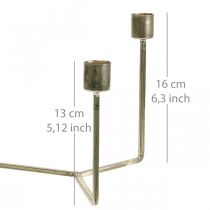 Artikel Lysestage til lysbakke champagne metal 37 × 17 × 18cm