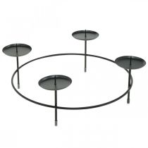 Artikel Lysestage til 4 lys Sort metal lysestage Ø28,5cm 2stk