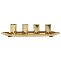 Artikel Metallysfad, konisk lysestage, guld, 23x9x4,5 cm