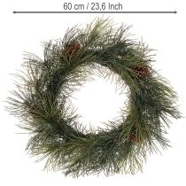 Artikel Kunstig fyrretræskrans med kogler 60 cm