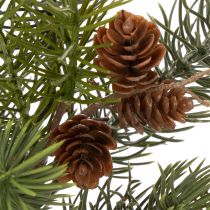 Artikel Kunstig julegren, dekorativ gren med kogler