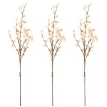 Artikel Dekorativ blomstrende gren med fine kirsebærblomster, 83 cm, 3 stk.