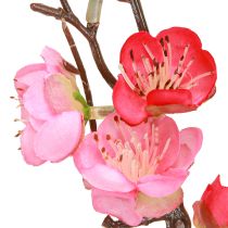 Artikel Kirsebærblomstgrendekoration Kunstig gren Mørk Pink 96cm 2stk