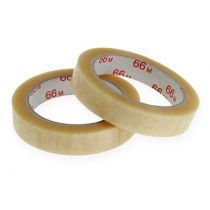 Artikel Klæbende tape 19mm x 66m PVC neutral 8 stk
