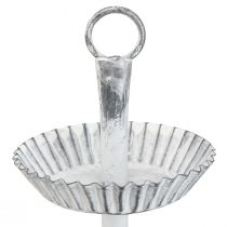 Artikel Kagestand Shabby Chic metal hvid 2-lags Ø16,5cm