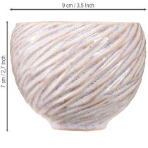 Artikel Små keramikskåle i pink spiraldekor Ø9cm 4stk