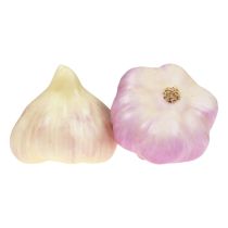 Kunstige grøntsager dekoration hvidløg pink, hvid Ø6,5cm 2stk