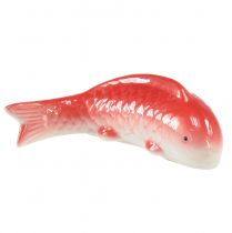 Artikel Koi dekorative fisk keramik rød hvid flydende 15cm 3stk