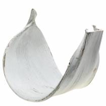 Artikel Kokoskål kokosblad hvidvasket naturdekoration 35cm