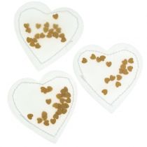 Artikel Konfetti hjerte guld 5cm 24 stk