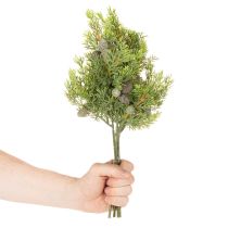 Artikel Kunstig nåletræsgren med kogler som kunstig borddekoration, 39 cm, 4 stk.