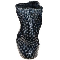 Artikel Koral dekorativ vase keramik blå beige buet H20cm
