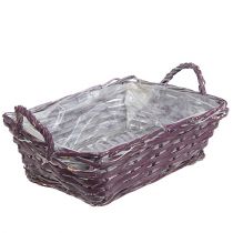 Firkantet kurv 29cm x 23cm H10cm mørk lilla