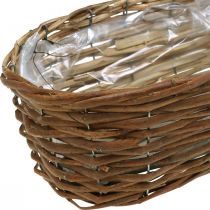 Blomsterkurv, kurv til plantning, naturlig blomsterdekoration L31cm H11,5cm