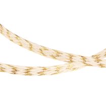 Artikel Snor bomuld guld og creme bomuldsbånd 7mm 15m