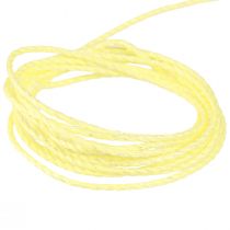 Artikel Snor gul med glimmer dekorativ ledning iriserende 15mm 50m