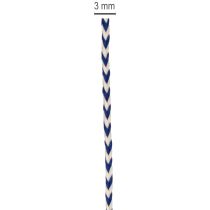 Artikel Stribet gavebånd/snor til kreativ dekoration, 3 mm tyk, 20 m lang
