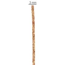 Artikel Skinnende dekorativ snor på rulle til hobbyarbejde og dekoration, 3 mm tyk, 20 m lang
