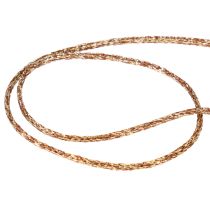 Artikel Skinnende dekorativ snor på rulle til hobbyarbejde og dekoration, 3 mm tyk, 20 m lang