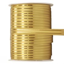 Krøllebånd gavebånd guld med guldstriber 10mm 250m