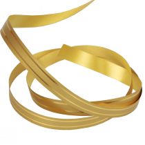 Artikel Krøllebånd gavebånd guld med guldstriber 10mm 250m