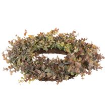 Artikel Kunstig eukalyptuskrans, efterårsdekoration, rund, 45 cm