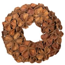 Artikel Tørret lotuskrans, dekorativ dørkrans, 35 cm