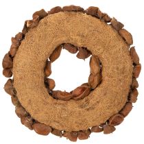 Artikel Tørret lotuskrans, dekorativ dørkrans, 35 cm