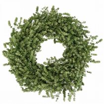 Julekrans grøn tørret blomsterkrans hør Ø34cm