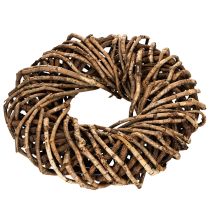 Artikel Krans lavet af naturlige kviste, rund rattankrans til hobbybrug, 35 cm