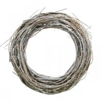 Pilekrans Willow deco krans natur hvidvasket Ø40cm