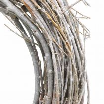 Pilekrans Willow deco krans natur hvidvasket Ø40cm