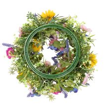 Artikel Kunstig forårsblomsterkrans til dekoration af hoveddøren, 30 cm