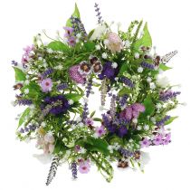 Krans tavleblomst / lavendel / lilla Ø28cm