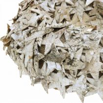 Dekoration krans stjerner birk bark bord dekoration advent birk Ø25cm