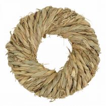 Halmkrans flettet Ø19cm mini deco krans naturlig dørkrans