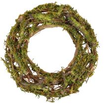 Krans naturkrans trækrans grene mos glitter Ø40cm