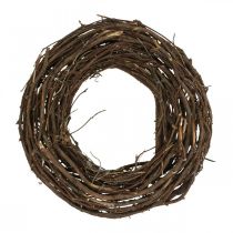 Kransvin Ø35cm naturlig dekorativ krans brun