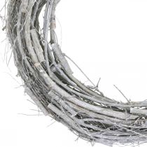 Artikel Deco krans Ø50cm hvide elme grene med vinstokke dør krans stor