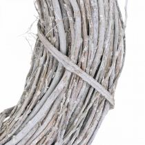 Deco krans hvidkalket Ø35cm Shabby Chic dørkrans borddekoration