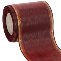 Artikel Bordeaux krans bånd 100 mm moiré taft bryllup dekoration