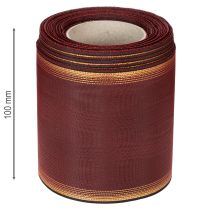 Artikel Bordeaux krans bånd 100 mm moiré taft bryllup dekoration