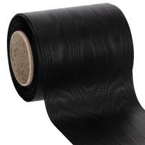 Artikel Sort kransbånd 100mm 25m - sørgebånd, sløjfebånd, dekorativt bånd, blomsterartikler